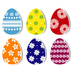 easter eggs with the dropped shadow