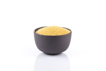 Dry millet isolated on white