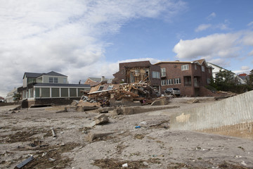 One of New York borough area after Hurricane Sandy