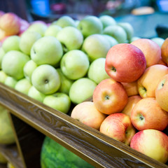 Fresh fruits at a fruit store.