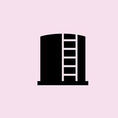 Factory building icon. flat design