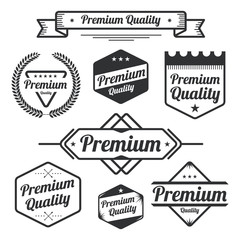 Set of Vintage Premium Quality Elements Design. Vector illustration.