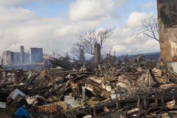 One of New York borough area after Hurricane Sandy