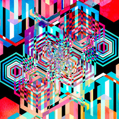 Bright abstract pattern rhombuses