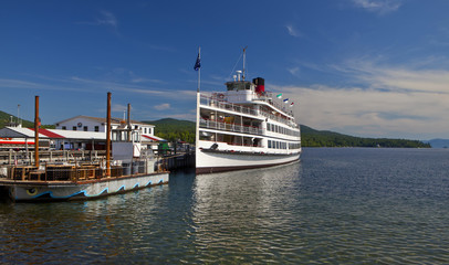 Steam boat at Lake George..