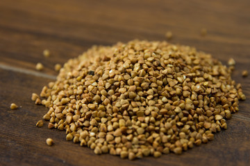 raw buckwheat grain brown healthy food for sport tasty diet