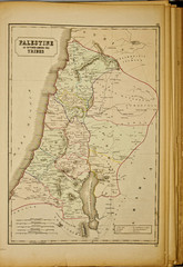 Palestine. Ancient map of the world