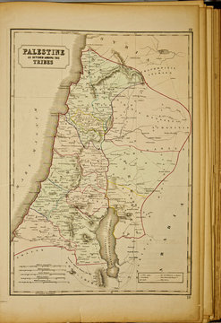 Palestine. Ancient map of the world