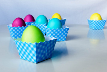 Painted  in different colors  Easter eggs.