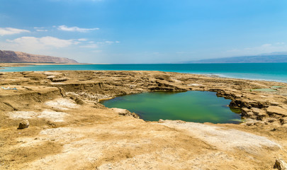 View of Dead Sea coastline