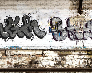 Street wall graffiti
