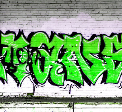 Street wall graffiti
