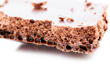 Porous black chocolate 