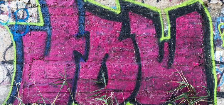 Street wall graffiti