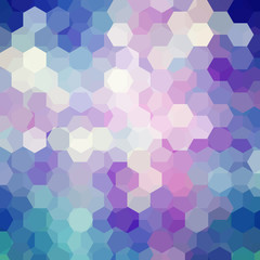 Abstract hexagons vector background. Colorful geometric vector illustration. Creative design template. Blue, purple, beige colors.