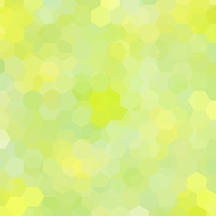 Fototapeta na wymiar Geometric pattern, vector background with hexagons in yellow and green tones. Illustration pattern