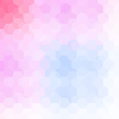 Background of geometric shapes. Mosaic pattern. Vector EPS 10. Vector illustration. Pink, blue, white colors.