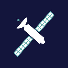 space station icon flat disign