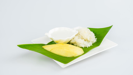 Mango and sticky rice with coconut milk