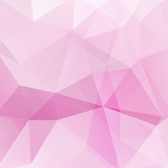 Abstract background consisting of pastel pink triangles. Geometric design for business presentations or web template banner flyer. Vector illustration