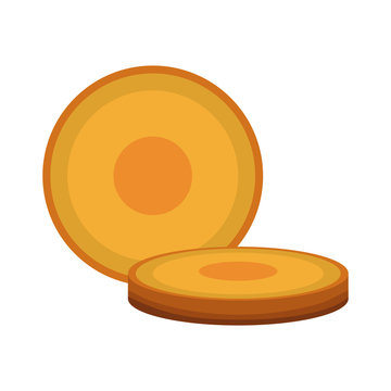caroot slice vegetable icon over white background. colorful design. vector illustration
