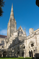 Fototapeta na wymiar Exterior View of Salisbury Cathedral
