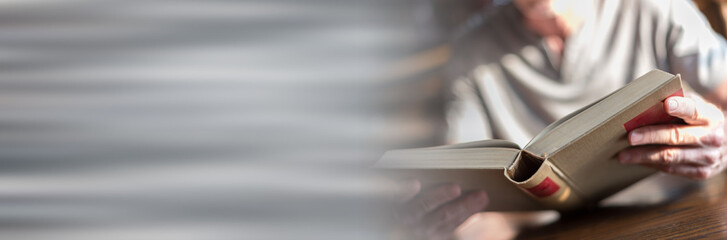 Man reading a book