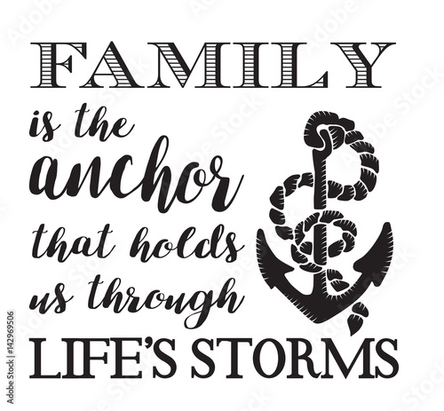 Download "Family Is The Anchor" Stock image and royalty-free vector ...