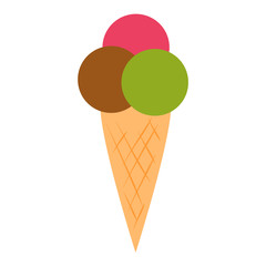 ice cream dessert vector illustration chocolate food sweet cold isolated icon snack cone tasty fruit frozen candy cartoon wafer waffle bar chocolate