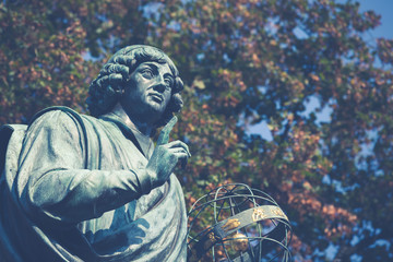 Obraz premium Nicolaus Copernicus statue in Torun, Poland