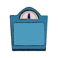 weight scale device icon over white backgorund. vector illustration