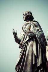 Fototapeta na wymiar Monument of great astronomer Nicolaus Copernicus, Torun, Poland