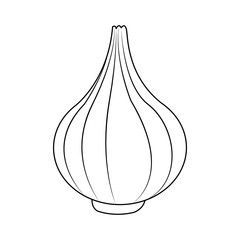 onion vegetable icon over white background. vector illustration