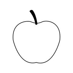 apple fruit icon over white background. vector illustration