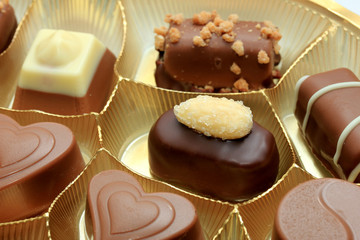 Various luxurious chocolates