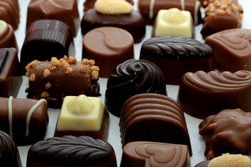 Different sorts of chocolates