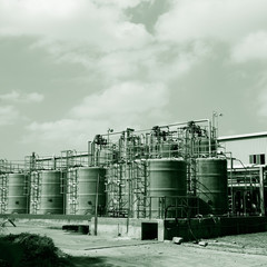 oil refinery in a factory..