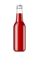 Glass bottle isolated on white background, 3D rendering