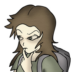 girl student thinking