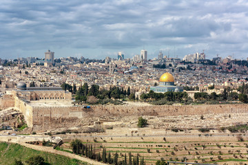 Jerusalem Old City from the Mount of Olives