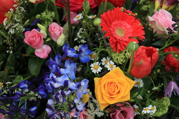 Colorful wedding flowers