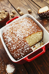 Semolina pie with coconut