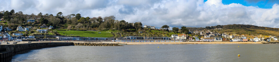 View of Lyme Regis from the Harbour Entrance