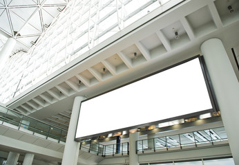 Blank billboard at the airport.