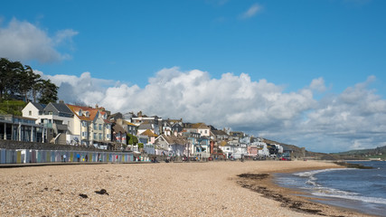 Obraz premium View of the Beach at Lyme Regis