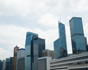 Fototapeta na wymiar Modern business buildings, shot in hong kong, China.