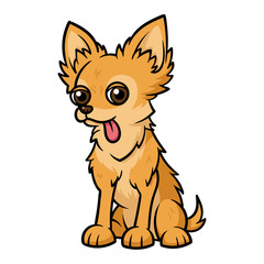 Cartoon Chihuahua Dog With Tongue Out Vector Illustration