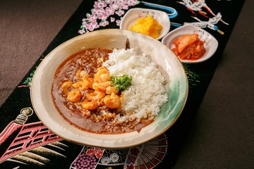 curried rice with shrimp