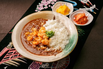 curried rice with shrimp