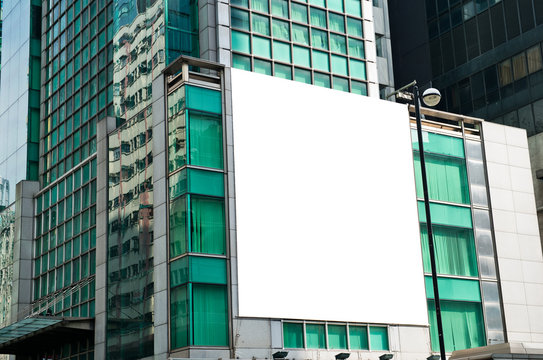 Blank Billboard In Hongkong City.